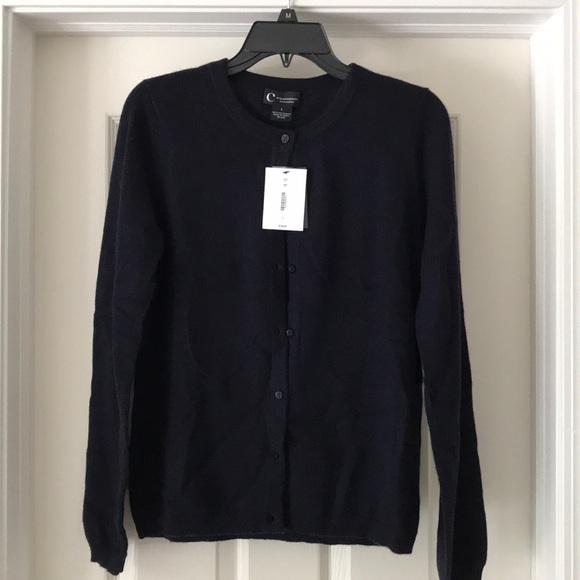 Bloomingdales Cashmere Cardigan- Navy - Picture 1 of 2